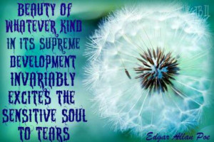 Edgar Allan Poe quote on beauty.