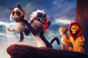 Fun The Lion King/Grumpy Cat Mash-Up Art: “The Circle Of No”