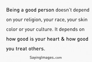 Being a good person
