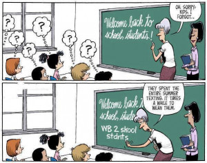 Funny school cartoon