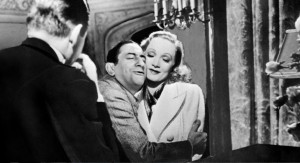 Ernst Lubitsch and Marlene Dietrich on the set of Angel 1937