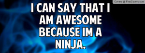 can say that i am awesome because im a ninja. , Pictures