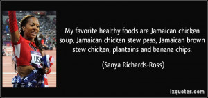 ... stew peas, Jamaican brown stew chicken, plantains and banana chips