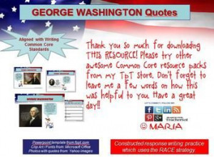 ... spedchat Perfect! WASHINGTON Quotes Writing Practice: RACE Strategy