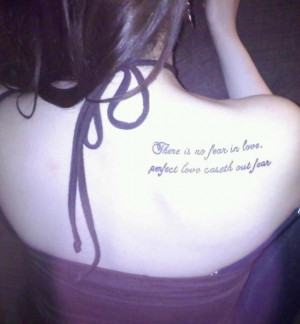 Bible Quote Tattoo There Is No Fear In Love Perfect Caseth Out Picture