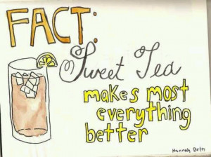 Ahhhh Sweet tea and cornbread...