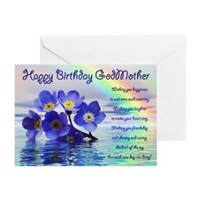 Birthday card for godmother with forget me nots Gr for