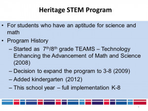 For students who have an aptitude for science and math Program History ...