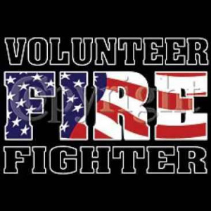 Volunteer Firefighter T-Shirt in Flag Colors