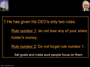 Warren Buffett - Policies