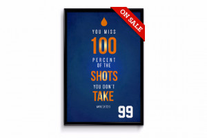 Wayne Gretzky Edmonton Oilers Inspirational Shots Quote Poster Print ...