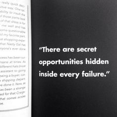 There are secret opportunities hidden inside every failure.