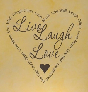 Live Laugh Love Inspirational Quote Vinyl Wall Decal Sticker