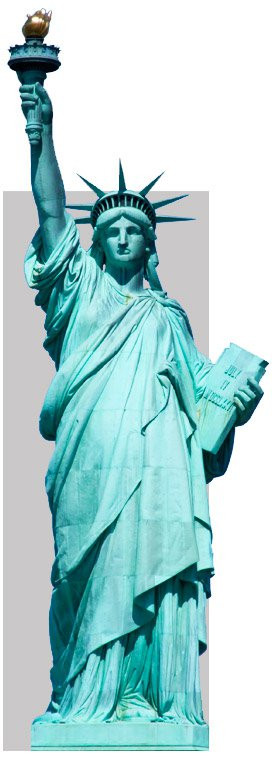 How tall is the Statue of Liberty?