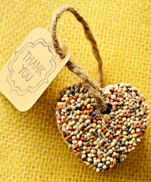 Birdseed Wedding Favor Hearts: Eco, Easy and Inexpensive DIY