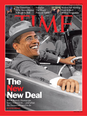 Barack Obama as Franklin D. Roosevelt. F.D.R.: AP; Obama: John Gress ...