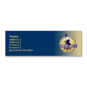 Libertarian Party Skinny Profile Cards Business Card Template