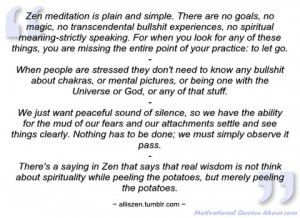 zen meditation is plain and simple alliszen
