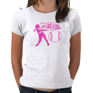 Hit Like A Girl - Baseball T Tee Shirts from Zazzle.com