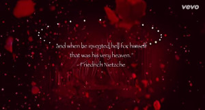 She ends with a quote from Nietzsche. Madonna is waiting for the ...