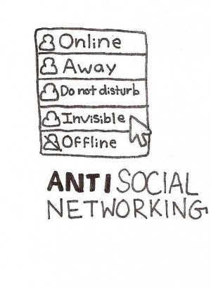 Social media social networking status invisible / online / offline ...