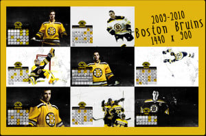 2009 - 2010 Boston Bruins Wall by wrennette