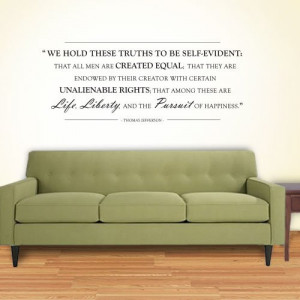The Declaration of Independence as a Wall Quote: