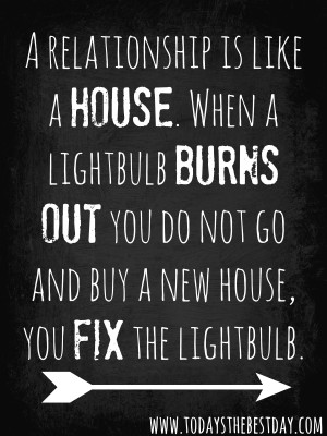 ... house. when a lightbulb burns out you do not go and buy a new house
