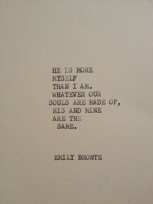 THE EMILY BRONTE Typewriter quote on 5x7 cardstock by WritersWire, $5 ...