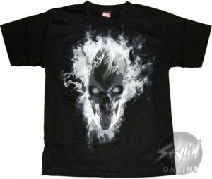 Ghost Rider Skull T Shirt