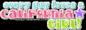 California Girl Glitter Graphic