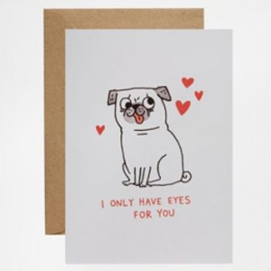 Ohh Deer Pug Valentine's Day Card More