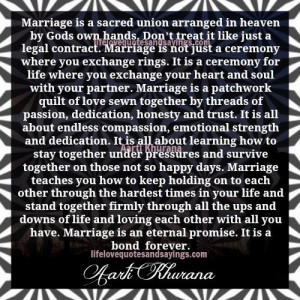 Marriage Is An Eternal Promise....