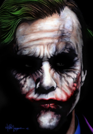 ... Photos » ~ Batman & Le Joker ~ » Heath as the Joker by LabrenzInk