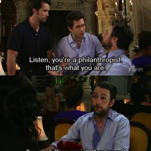 ... For His Date As a Philantropist On It’s Always Sunny In Philadelphia