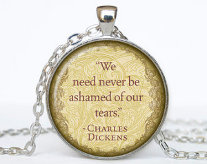 Charles Dickens quotes necklace Charles Dickens quote pendant ...