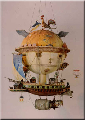 model of the fanciful airship 