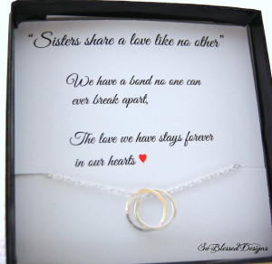 SISTER necklace, Maid of Honor, Sisters quote, wedding gift for Sister ...