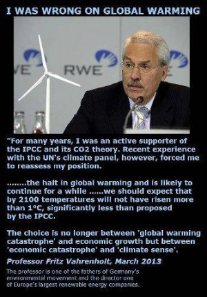 quote by Professor Fritz Vahrenholt