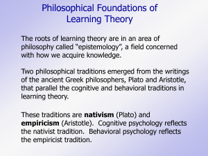 Opposite to this endeavor is that of Continental Philosophy (begun in ...
