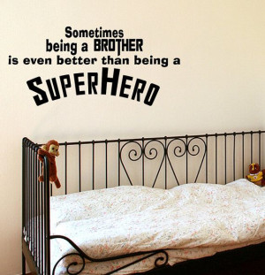 Superhero Brother Vinyl Wall Quote Decal Kids Room Decor Superhero ...