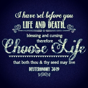 have set before you #life and death, #blessing and cursing ...
