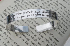 bracelet with your favorite quote on it.