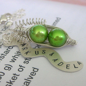 Personalized Two peas in a Pod Necklace