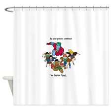 Captain Planet quote.png Shower Curtain for