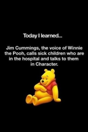 Winnie The Pooh calls sick children in hospital - how lovely :)
