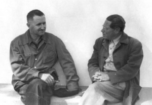 Bertolt Brecht (lt) with Lion Feuchtwanger, Los Angeles, 1947 -by Ruth ...