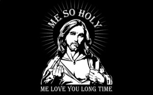 ... Holy, Me Love You Long Time T-Shirt , featuring the man himself in a