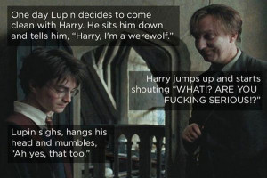 One day Lupin decided to come clean with Harry. He sits him down and ...