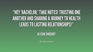Hey 'Bachelor,' take notes! Trusting one another and sharing a journey ...